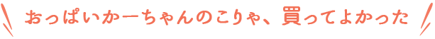おっぱいかーちゃんのこりゃ、買ってよかった！
